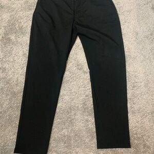 Men’s Zara Pant Size Large Black Slim Fit Elastic Waist Tapered Leg